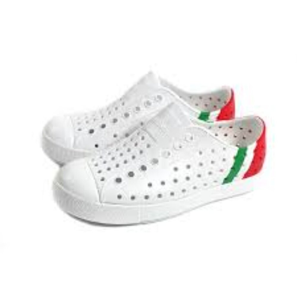 Native Jefferson Water Friendly Slip-On Sneakers Shell White Jolly Torch 12M